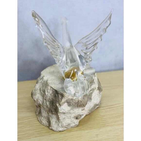 Vintage Crystal & Rock Len Chodirker Canadian Artist Paperweight MCM Decor - Picture 2 of 10